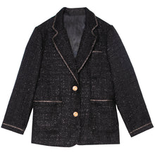 Load image into Gallery viewer, Black Tweed Blazer
