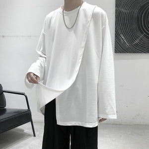 Long Sleeve Slit Design Top T-shirt