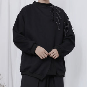 Asymmetrical Slit Loose Pullover