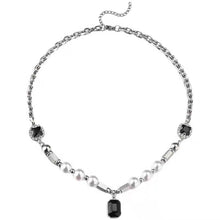 Load image into Gallery viewer, Black Pendant Beads Titanium Necklace

