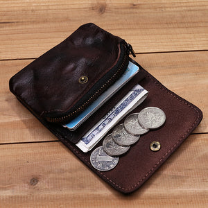 Retro Handmade Small Wallet Coin Purse Card Case