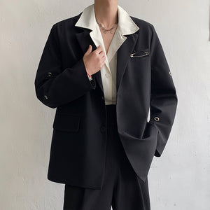 Pin Trim Black Blazer