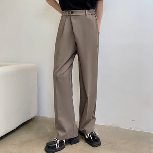 Irregular Diagonal Drape Suit Pants