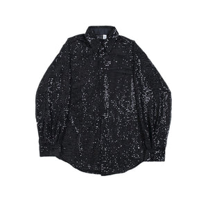 Long Sleeve Sequined Shirt