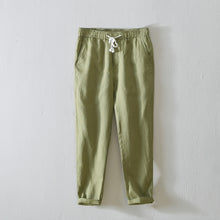 Load image into Gallery viewer, Linen Simple Solid Color Straight Pants
