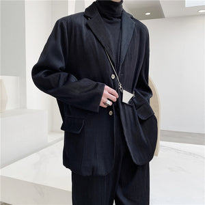 Dark Pattern Jacquard Suit