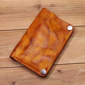 Retro Handmade Leather Wallet Multi Card Slots Wallet