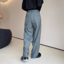 Load image into Gallery viewer, Plaid Loose Casual Straight-leg Pants
