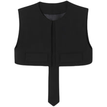 Load image into Gallery viewer, Cropped Pullover Vest with Tie

