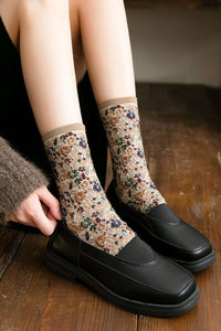 Winter  Ethnic Cute Floral Socks