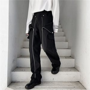 Zip-decorated Casual Pants