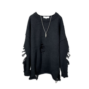 Ripped Loose Drop Shoulder Sweater