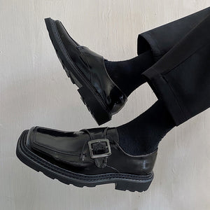 Buckle Platform Casual Shoes