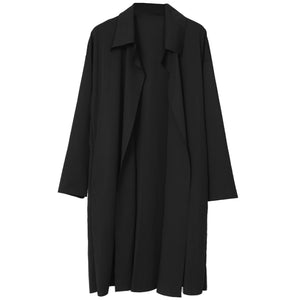 Buttonless Loose Long Thin Trench Coat