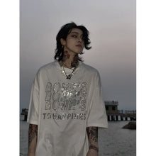 Load image into Gallery viewer, Blingbling Letters Short-sleeved T-shirt
