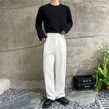 Load image into Gallery viewer, Stitching Design Wide Legs Falling Casual Pants
