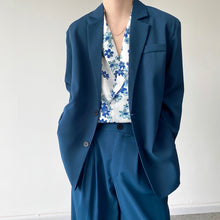 Load image into Gallery viewer, Simple Indigo Retro Blazer
