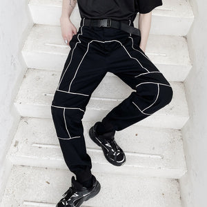 Reflective Striped Cargo Trousers