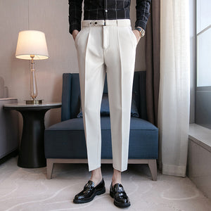 Slim Stretch Cropped Casual Pants
