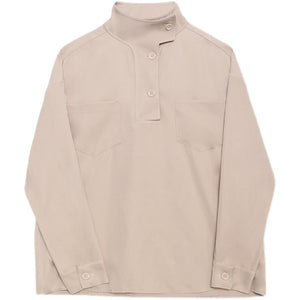 Thick Stand Collar Loose Shirt