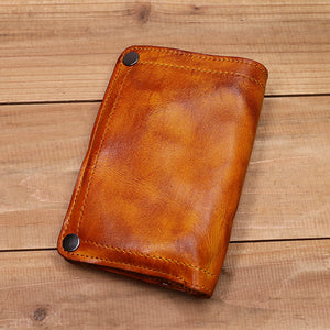 Retro Handmade Leather Wallet Multi Card Slots Wallet