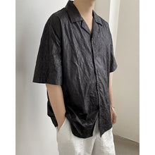Load image into Gallery viewer, Wrinkled Lapel Short Sleeve Shirt
