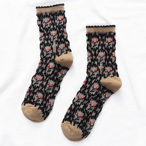 Ethnic Cute Floral Socks