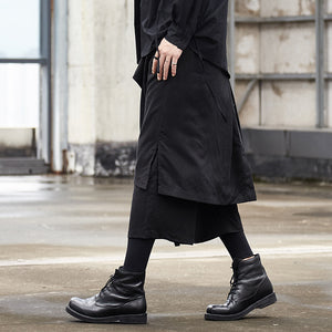 Loose Cropped Culottes Multi-layer Hakama Pants