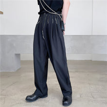 Load image into Gallery viewer, Topstitched Decoration Straight-leg Pants
