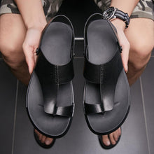 Load image into Gallery viewer, Leather Flip Flops Beach Sandals
