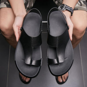 Leather Flip Flops Beach Sandals