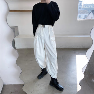 Drawstring Multi-pocket Trousers