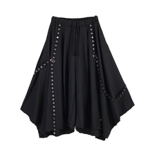Load image into Gallery viewer, Webbing Irregular Oversized Wide-leg Culottes Hakama Pants
