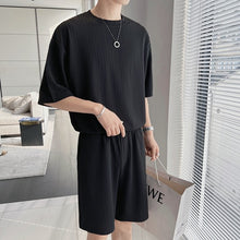 Load image into Gallery viewer, Breathable Short Sleeve T-Shirt Shorts Set
