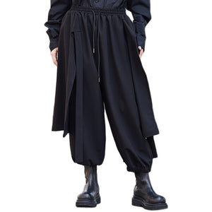 Lantern Wide-leg Cropped Slacks