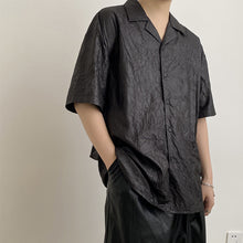 Load image into Gallery viewer, Wrinkled Lapel Short Sleeve Shirt
