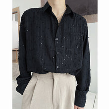 Load image into Gallery viewer, Sequined Long Sleeve Loose Shirt
