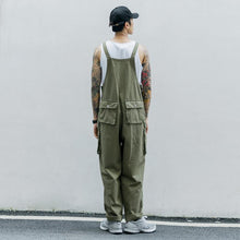 Load image into Gallery viewer, Japanese Washed-Denim Bib Overalls
