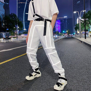 Reflective Striped Cargo Trousers