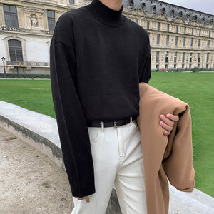 Solid Color Half Turtleneck Sweater
