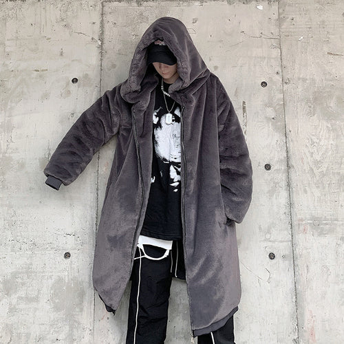 Thickened Mid-length Hooded Padded Jacket Coat