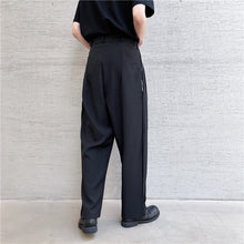 Load image into Gallery viewer, Topstitched Decoration Straight-leg Pants
