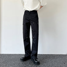 Load image into Gallery viewer, Vintage Rivet Cargo Zipper Casual Trousers
