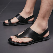 Load image into Gallery viewer, Leather Flip Flops Beach Sandals
