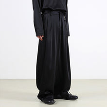 Load image into Gallery viewer, Black Draped Loose Wide Leg Pants
