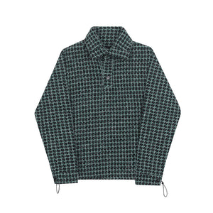 Turtleneck Plaid Pullover Sweater