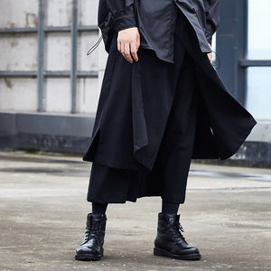 Irregular Multi-layer Loose Casual Hakama Pants