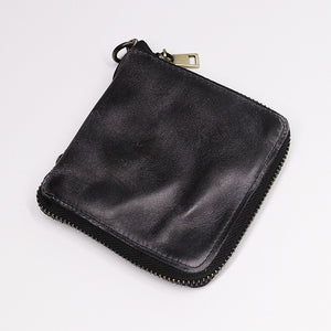 Retro Leather Zipper Wallet