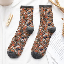 Load image into Gallery viewer, Winter  Ethnic Cute Floral Socks
