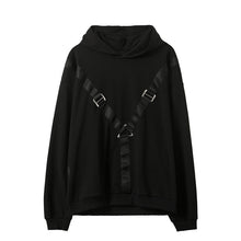 Load image into Gallery viewer, Webbing Lace-Up Hooded Sweatshirt
